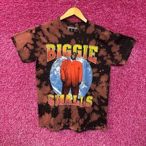 Biggie Smalls Kingpin of Planet Earth Hip Hop Bleach Dye M